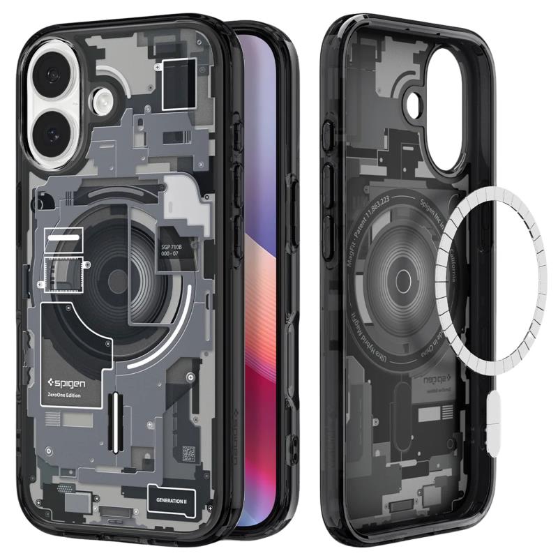 Θήκη TPU & PC Spigen Ultra Hybrid Mag Magsafe Apple iPhone 17 Zero One Μαύρο