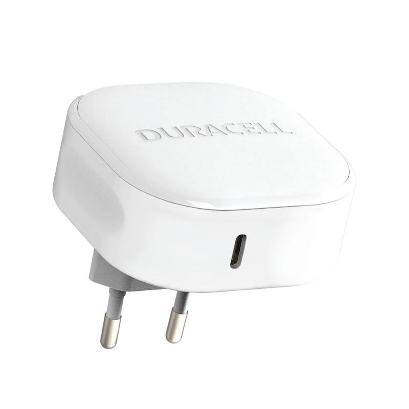 Φορτιστής Ταξιδίου Duracell με Έξοδο USB C PD 20W Λευκό