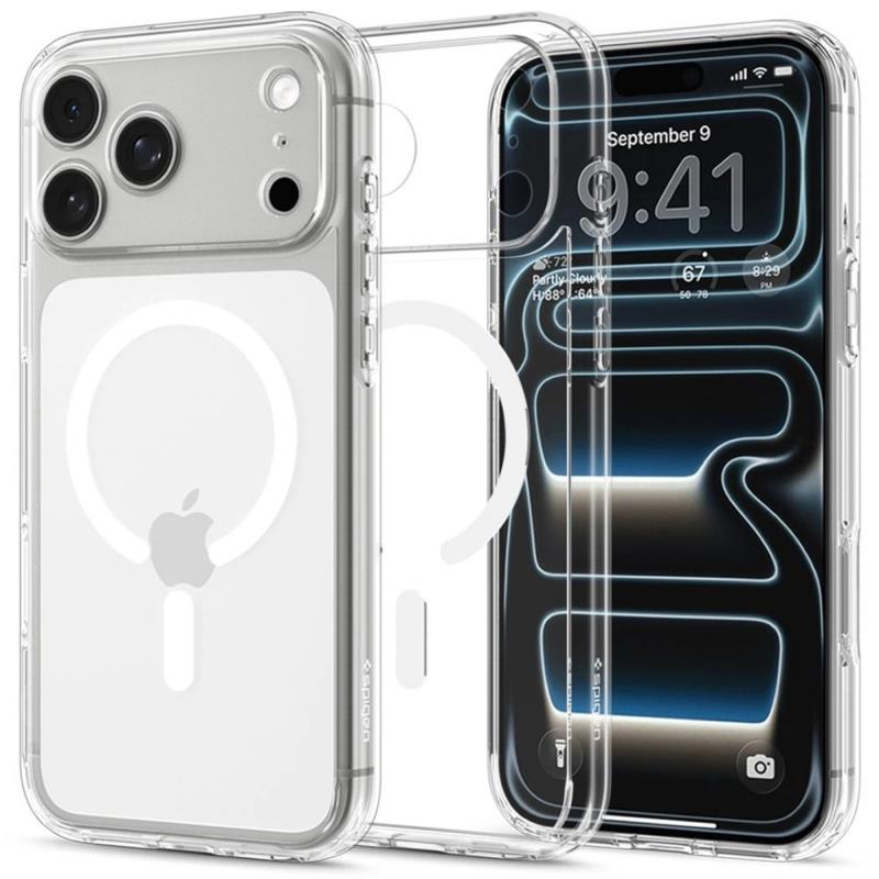 Θήκη TPU & PC Spigen Apple iPhone 18 Pro Max/ 17 Pro Max MagSafe Ultra Hybrid Διάφανο-Λευκό