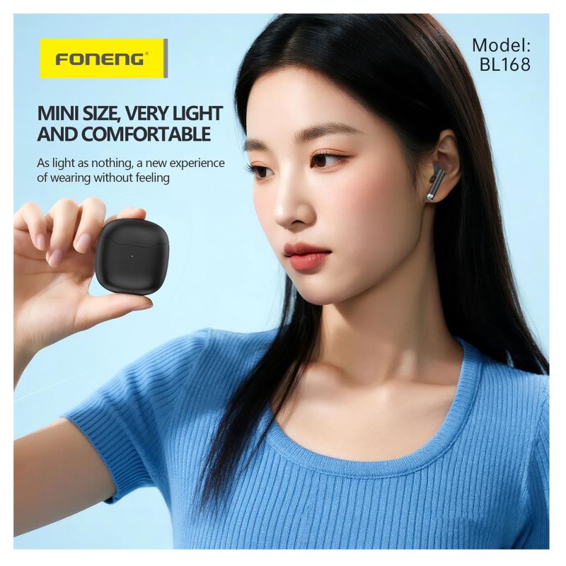 True Wireless Ακουστικά Bluetooth Foneng BL168 Μαύρο