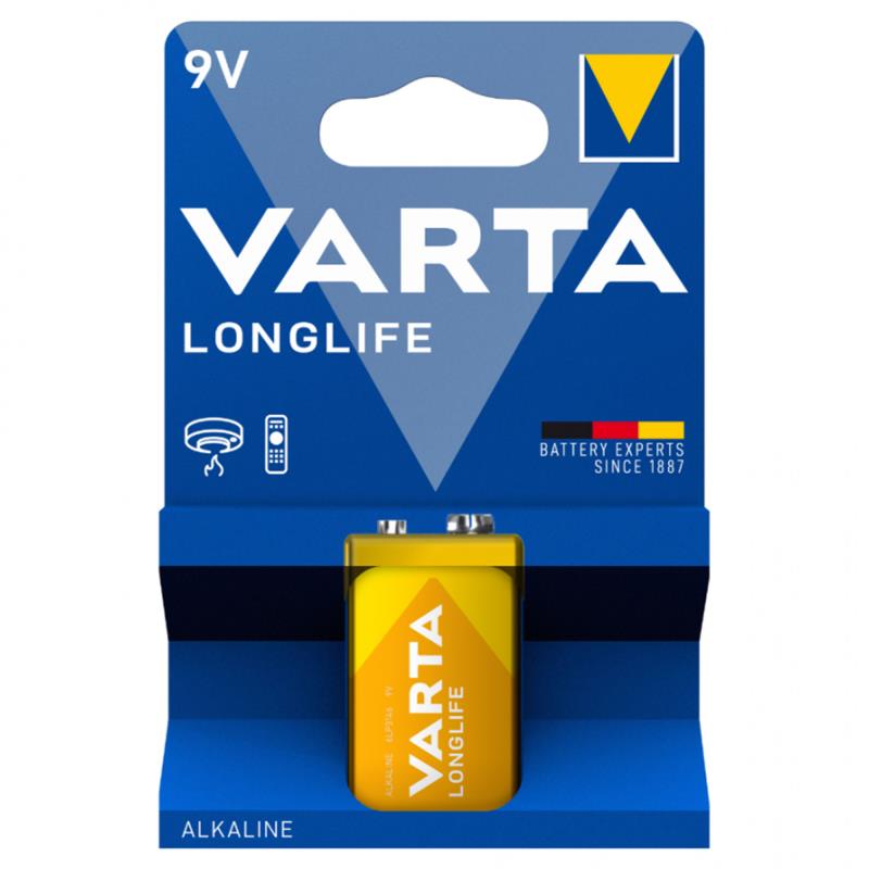 Μπαταρία Alkaline Varta Longlife 6LP3146 9V (1 τεμ.)