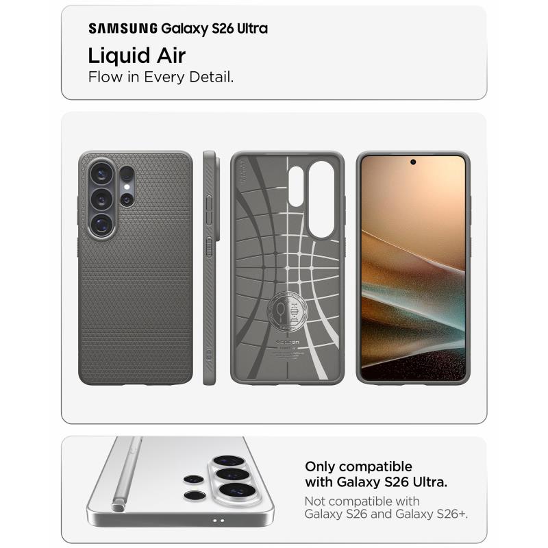 Θήκη Soft TPU Spigen Samsung Galaxy S26 Ultra 5G Liquid Air Γκρι