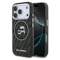 Θήκη Σιλικόνης Karl Lagerfeld Magsafe Apple iPhone 17 Pro Glitter Karl & Choupette Heads Μαύρο