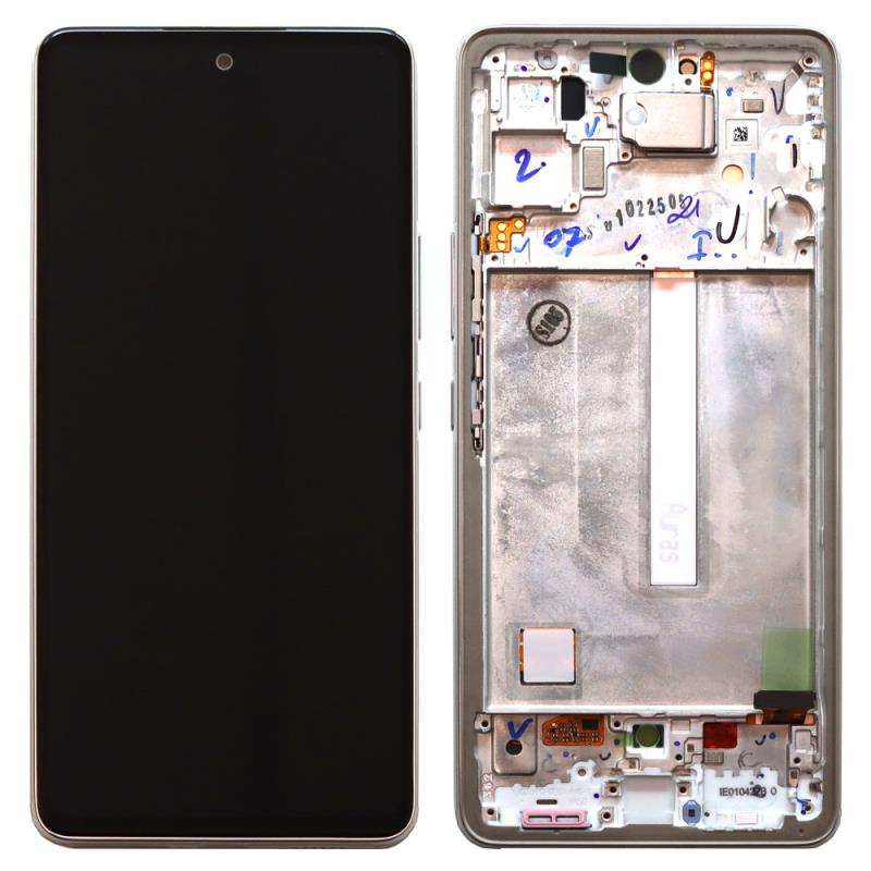Οθόνη με Touch Screen & Μπροστινή Πρόσοψη Samsung A536B Galaxy A53 5G Λευκό (Original)