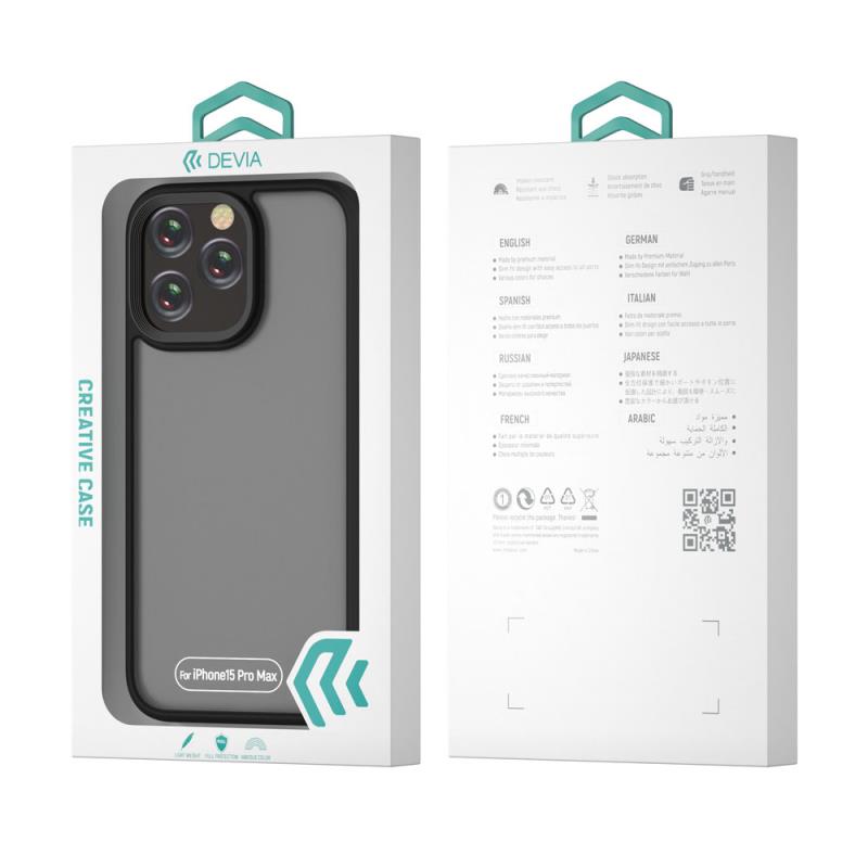 Θήκη TPU & PC Shock Proof Devia Apple iPhone 15 Plus Pino Γκρι