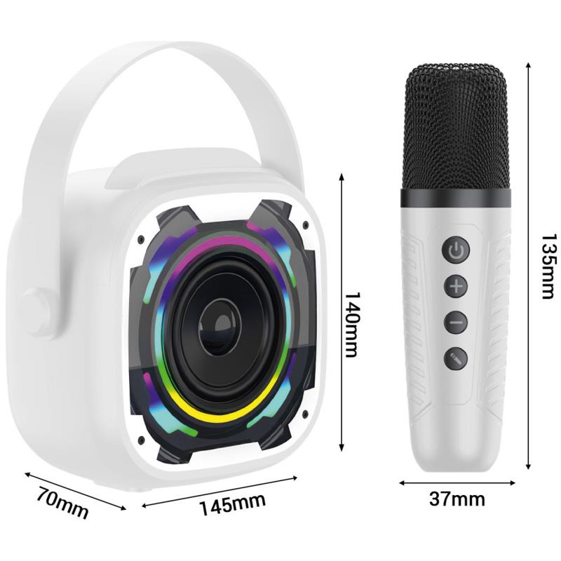 Φορητό Ηχείο Bluetooth Blavec WS-08 Karaoke Idol με 2 Μικρόφωνα 8W Λευκό