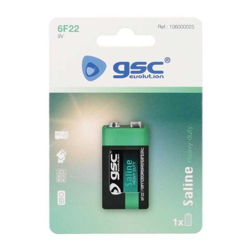 Μπαταρία GSC Saline Heavy Duty 6F22 9V (1 τεμ.)