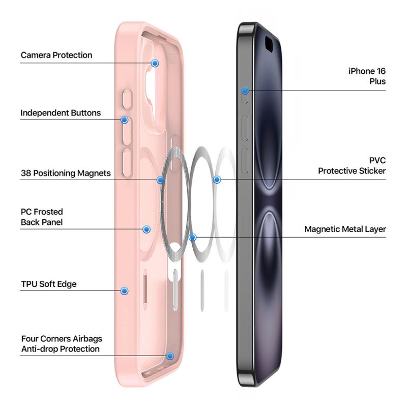 Θήκη TPU & PC Dux Ducis Apple iPhone 16 Plus Magnetic MagSafe Yind Μαύρο