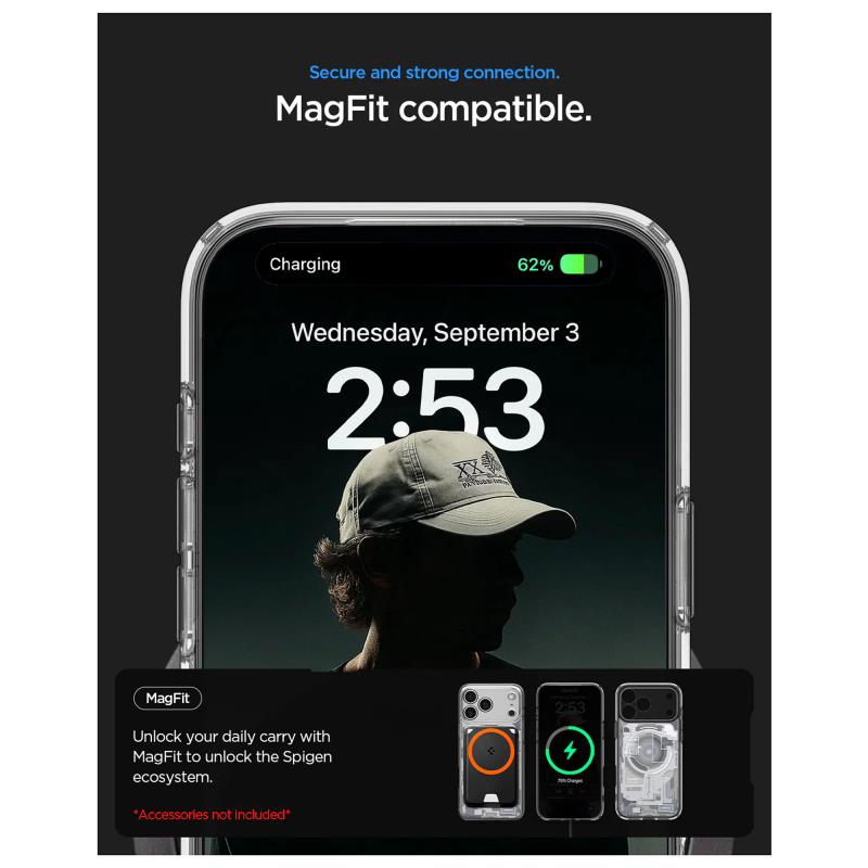 Θήκη TPU & PC Spigen Ultra Hybrid Mag Magsafe Apple iPhone 17 Pro Zero One Λευκό