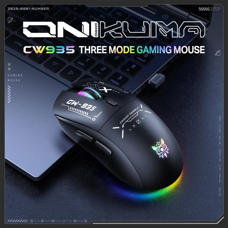 Ασύρματο Ποντίκι Onikuma CW935 Gaming RGB Μαύρο