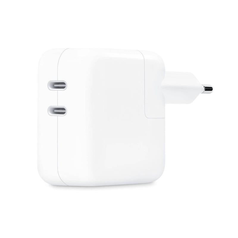 Φορτιστής Ταξιδίου με Διπλή Έξοδο USB C Apple MW2K3 35W Λευκό