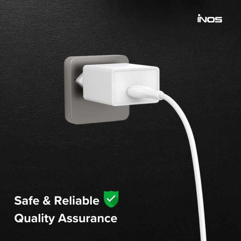 Καλώδιο Σύνδεσης USB 2.0 inos UltraCon USB A σε USB C 15W 1m Λευκό