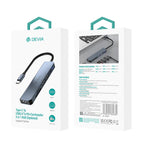 Hub USB C Devia EC135 5 σε 1 (Updated) με Card Reader Leopard PD Σκούρο Γκρι