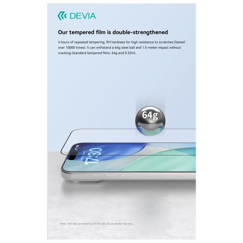 Tempered Glass Full Face HD Devia Apple iPhone Air με Βοηθητικό Εργαλείο Van Μαύρο (1 τεμ.)