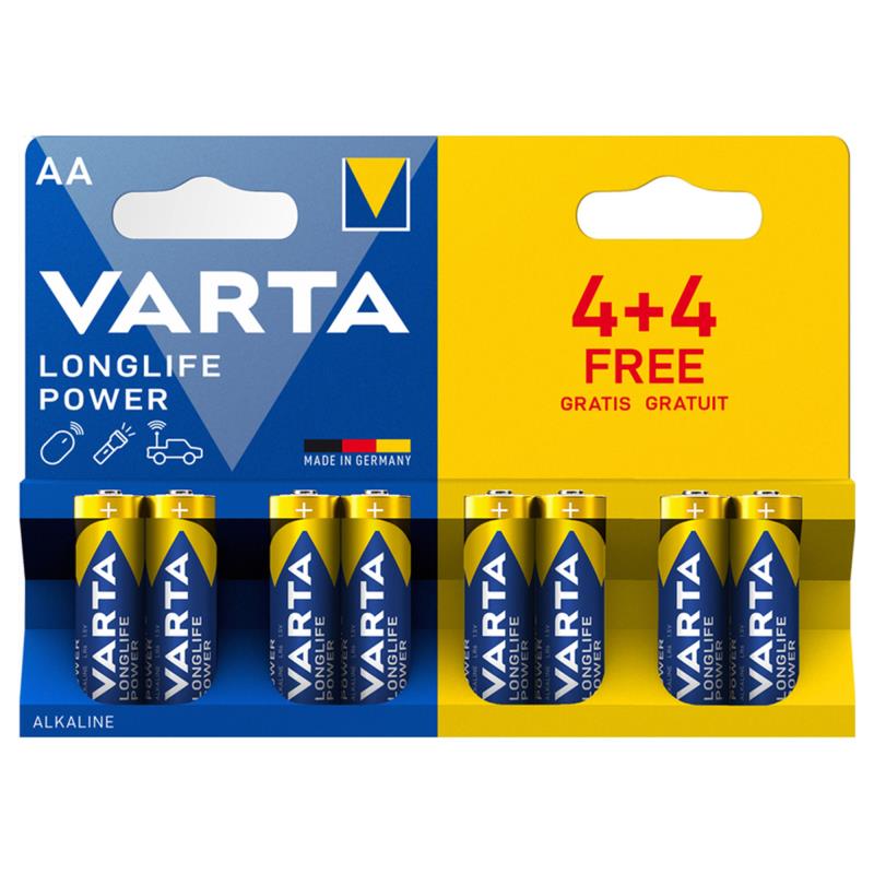 Μπαταρία Alkaline Varta Longlife Power AA LR06 (4+4 τεμ.)