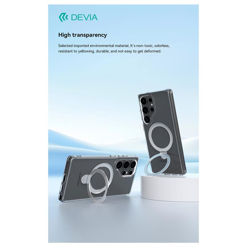 Θήκη TPU & PC Devia Samsung Galaxy S25 5G Magnetic Shock Proof με Stand Clean Διάφανο