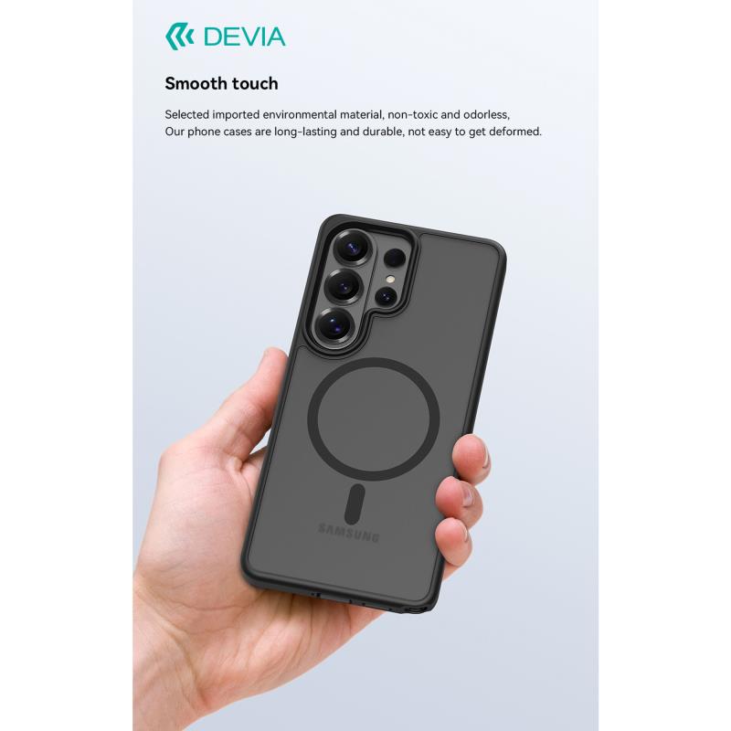 Devia Samsung Galaxy S26 Ultra 5G Magnetic Shock Proof Pino TPU & PC Case Black