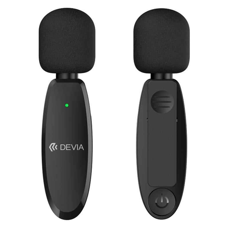 Ασύρματα Μικρόφωνα Devia Lite1 2 σε 1 USB C Μαύρο