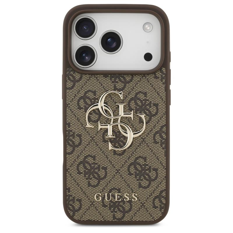 Θήκη PU Guess Apple iPhone 17 Pro Max Hardcase Big Logo 4G Καφέ