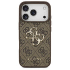 Θήκη PU Guess Apple iPhone 17 Pro Max Hardcase Big Logo 4G Καφέ