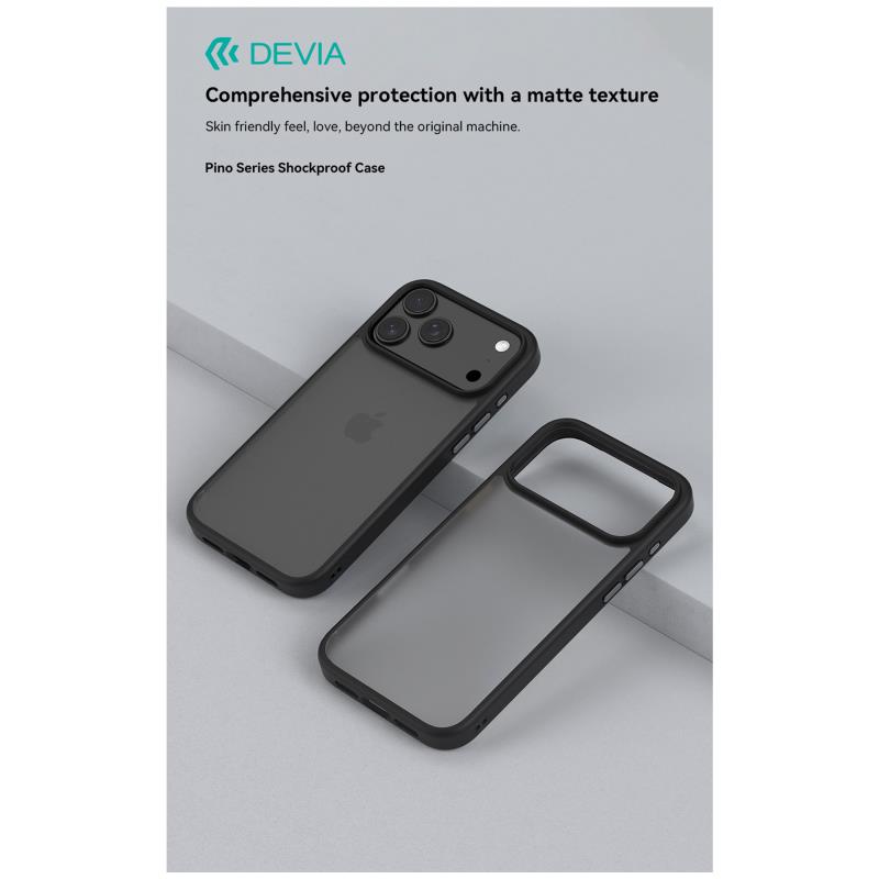 Θήκη TPU & PC Devia Apple iPhone 17 Pro Shock Proof Pino Γκρι
