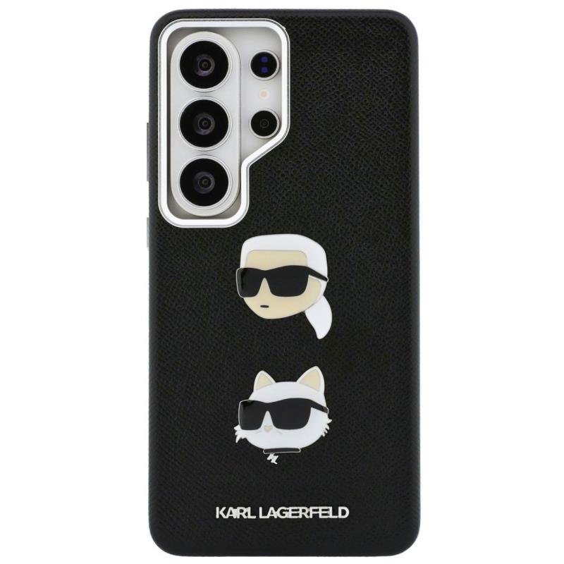 Θήκη TPU Karl Lagerfeld Samsung Galaxy S26 Ultra Wrapped Leather Saffiano with K&C Head Pin Μαύρο