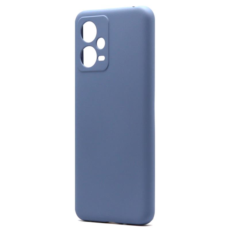 Θήκη Liquid Silicon inos Xiaomi Poco X5 5G/ Redmi Note 12 5G L-Cover Γκρι-Μπλε