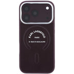 Θήκη TPU Karl Lagerfeld Apple iPhone 18 Pro Max/ 17 Pro Max MagSafe Leather Ring RSG Logo Μπορντώ
