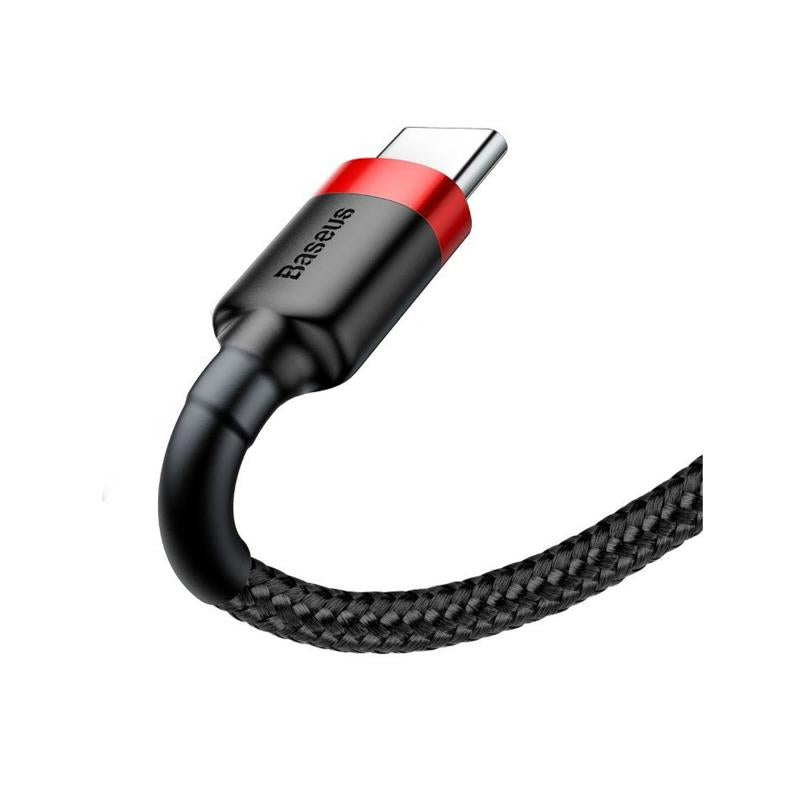 Καλώδιο Σύνδεσης USB 2.0 Baseus Cafule USB A σε USB C 15W 3A 1m Μαύρο-Κόκκινο