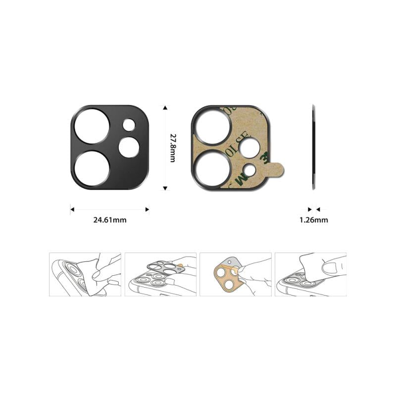 Tempered Glass Full Face Ringke Styling για Τζαμάκι Κάμερας Apple iPhone 12 mini Ασημί (1 τεμ)