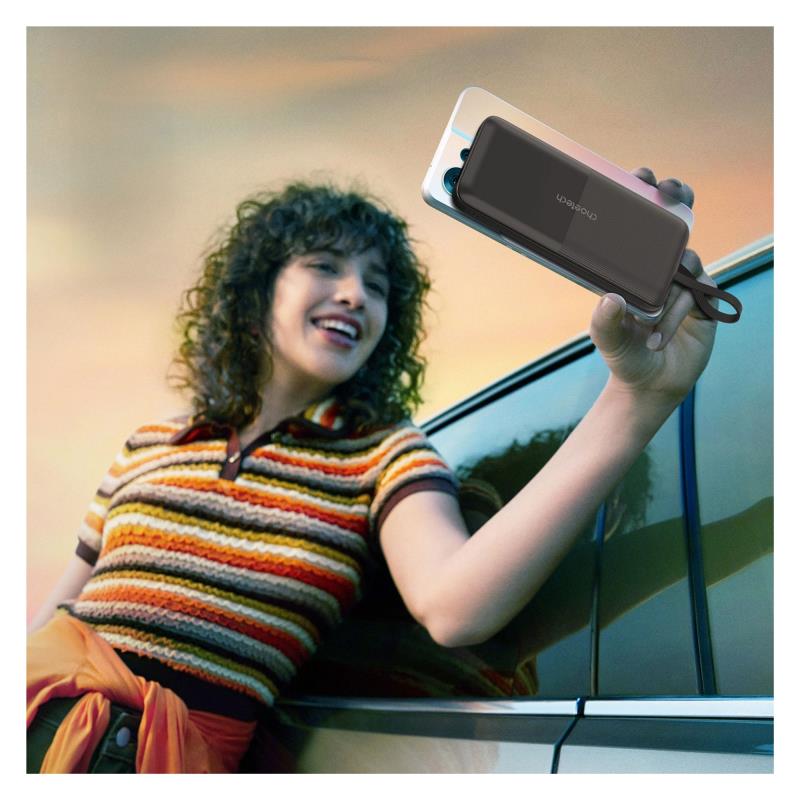 Φορτιστής Ανάγκης Choetech B654 22.5W 10000mAh PD με 2 Ενσωματωμένα Καλώδια Μαύρο
