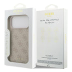 Θήκη PU Guess Apple iPhone 17 Pro Max Hardcase Classic 4G Ροζ