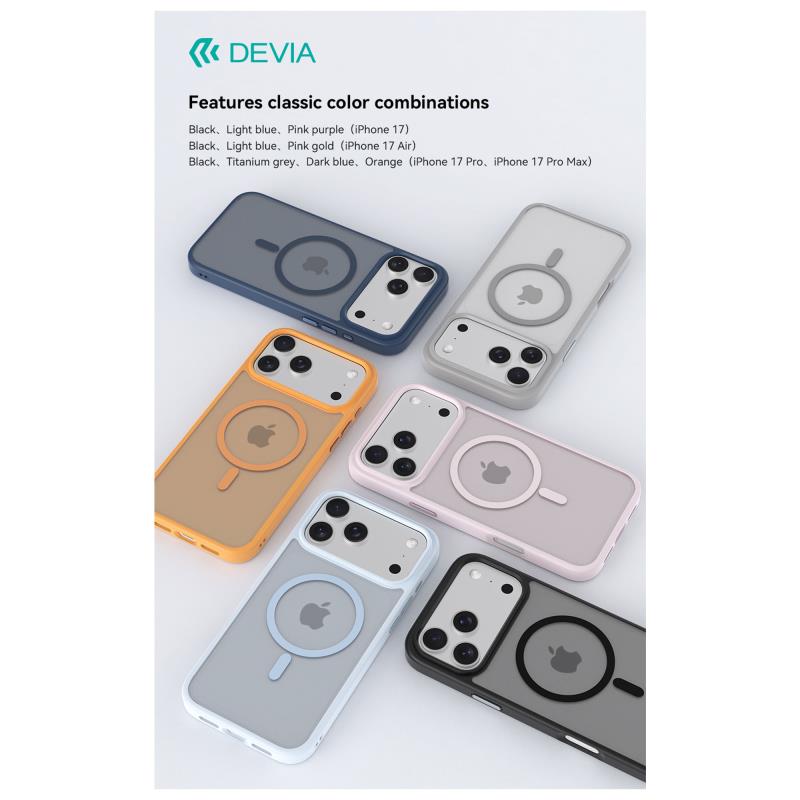 Θήκη TPU & PC Devia Apple iPhone 17 Pro Magnetic Shock Proof Pino Γκρι