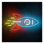 Neon Plexi Neolia NNE18 ROCKET (USB, On/Off & Dimmer) Πολύχρωμο