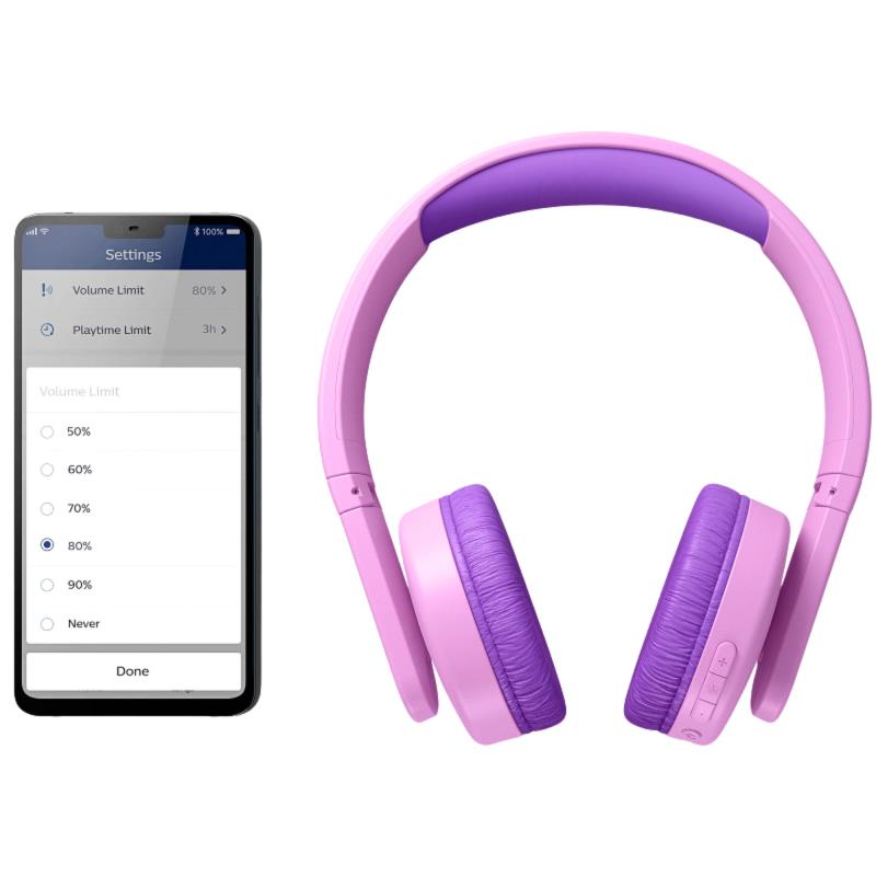 Ασύρματα Ακουστικά Κεφαλής Philips TAK4206 για Παιδιά Ροζ