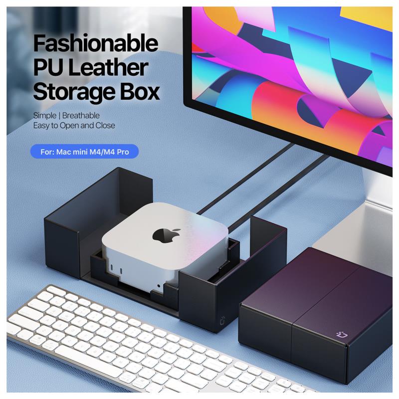 Κουτί Αποθήκευσης PU Leather Dux Ducis Apple Mac mini Μαύρο