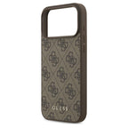 Θήκη PU Guess Apple iPhone 17 Pro Max Hardcase Classic Logo 4G Καφέ
