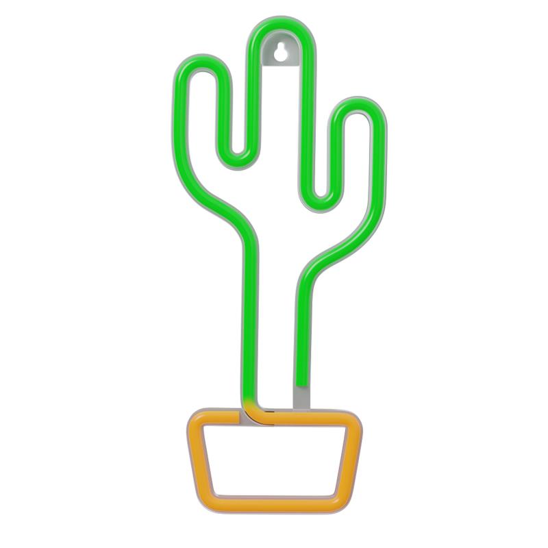 Neon LED Forever Light FLNE02 CACTUS (USB/Μπαταρίας & On/Off) Πράσινο