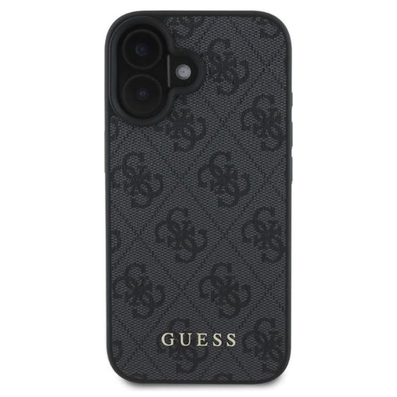 Θήκη PU Guess Apple iPhone 16 Hardcase Classic 4G Μαύρο