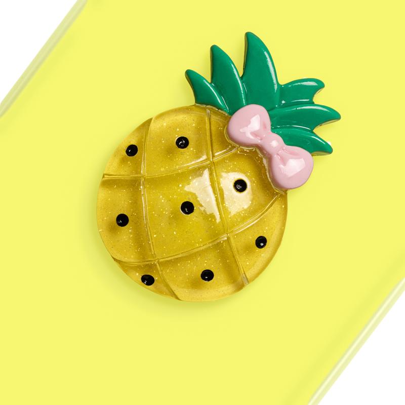 Θήκη TPU & PC inos Apple iPhone 12/ 12 Pro Fresh Pop Pineapple Κίτρινο