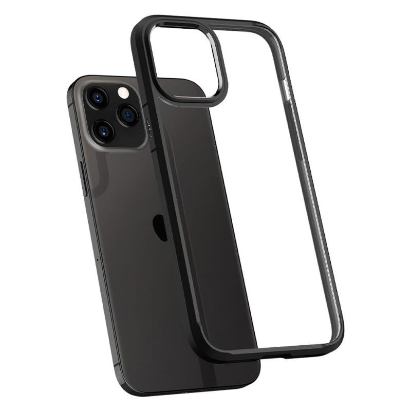 Θήκη TPU & PC Spigen Ultra Hybrid Apple iPhone 12/ 12 Pro Διάφανο-Μαύρο