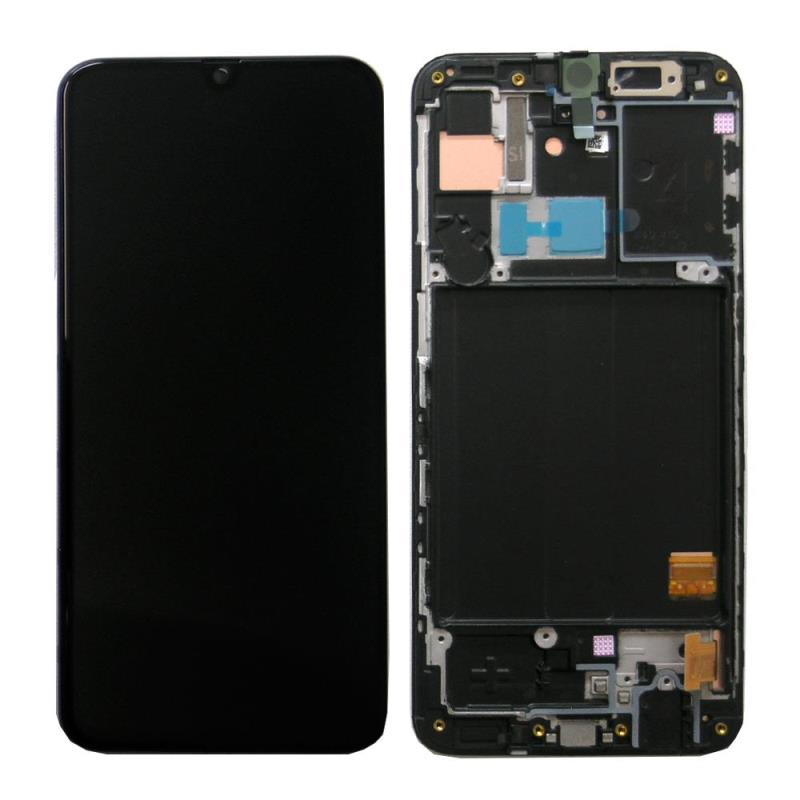 Display with Touch Screen & Front Frame Samsung A405F Galaxy A40 Black (Original)
