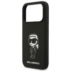 Θήκη Σιλικόνης Karl Lagerfeld Apple iPhone 17 Pro Max Sketch & Logo Karl Μαύρο