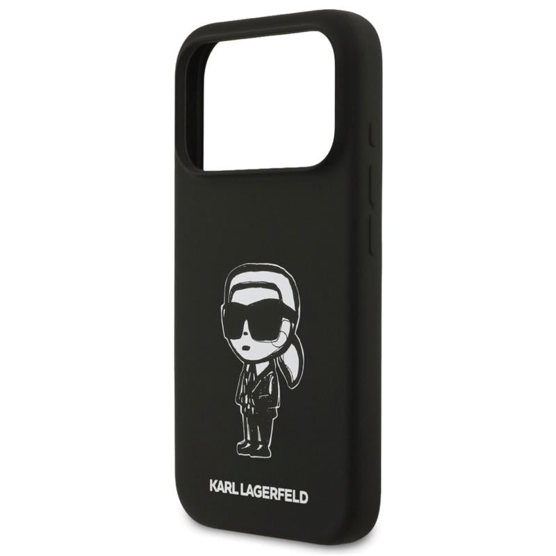 Θήκη Σιλικόνης Karl Lagerfeld Apple iPhone 17 Pro Max Sketch & Logo Karl Μαύρο