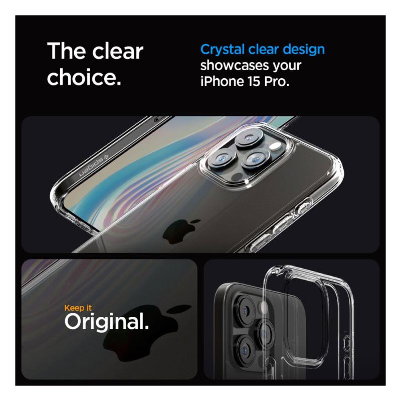 Spigen Ultra Hybrid TPU & PC Case Apple iPhone 15 Pro Clear