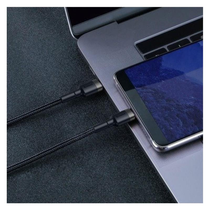 Καλώδιο Σύνδεσης USB 2.0 Baseus Cafule USB C σε USB C Flash PD 60W 2m Μαύρο-Γκρι