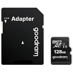 Κάρτα μνήμης Micro SDXC C10 UHS-I Goodram 100MB/s 128Gb + 1 ADP