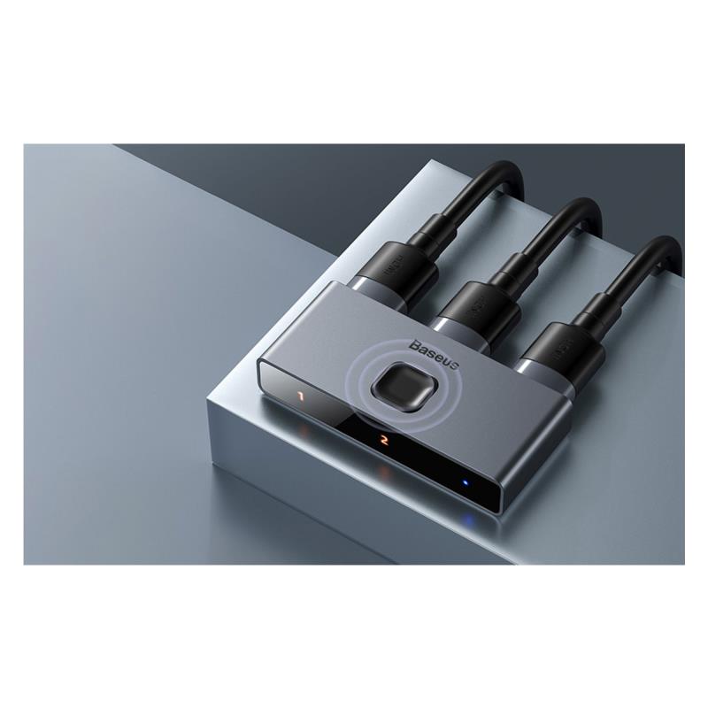 HDMI Splitter Baseus Matrix 2x1/1x2 4K 30Hz Γκρι