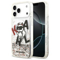 Θήκη Σιλικόνης Karl Lagerfeld Magsafe Apple iPhone 17 Pro Max Liquid Glitter Choupette Διάφανο