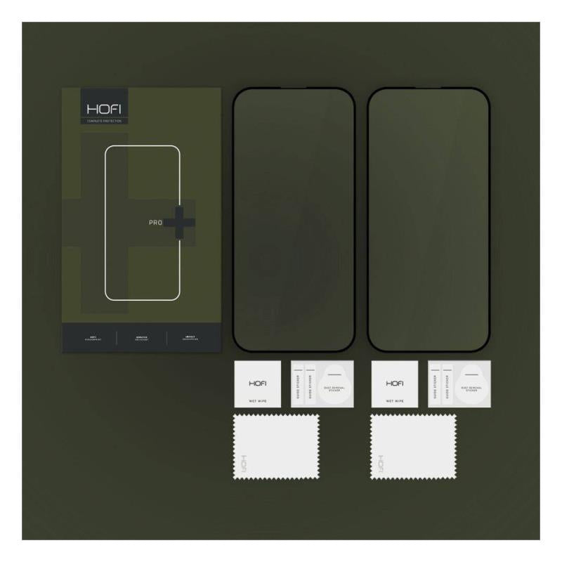 Tempered Glass Full Face Hofi Pro+ Apple iPhone 16 Μαύρο (2 τεμ.)
